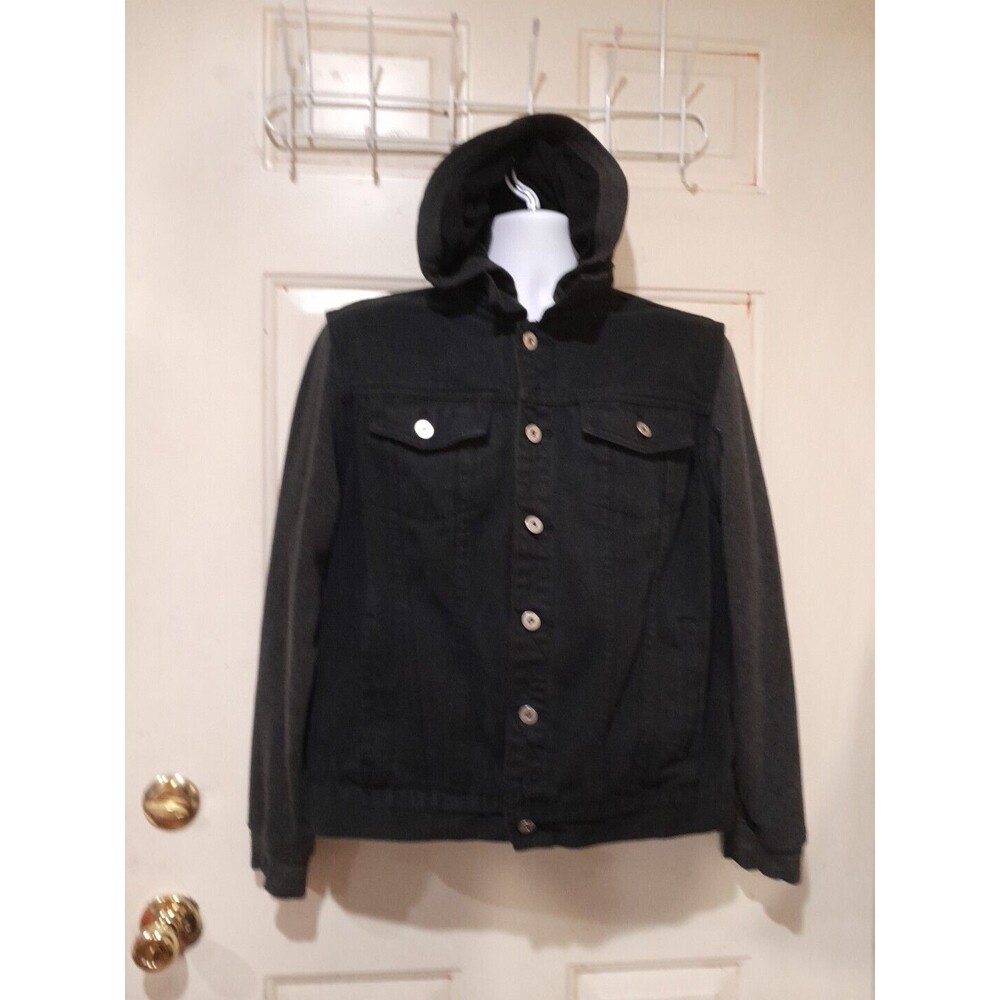 Mens Denim Trucker Jacket, Rarch & Dvlpmnt Mens Genuine Denim Distressed  L